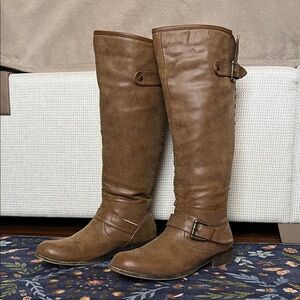 Madden Girl Tan Over the Knee Boots
